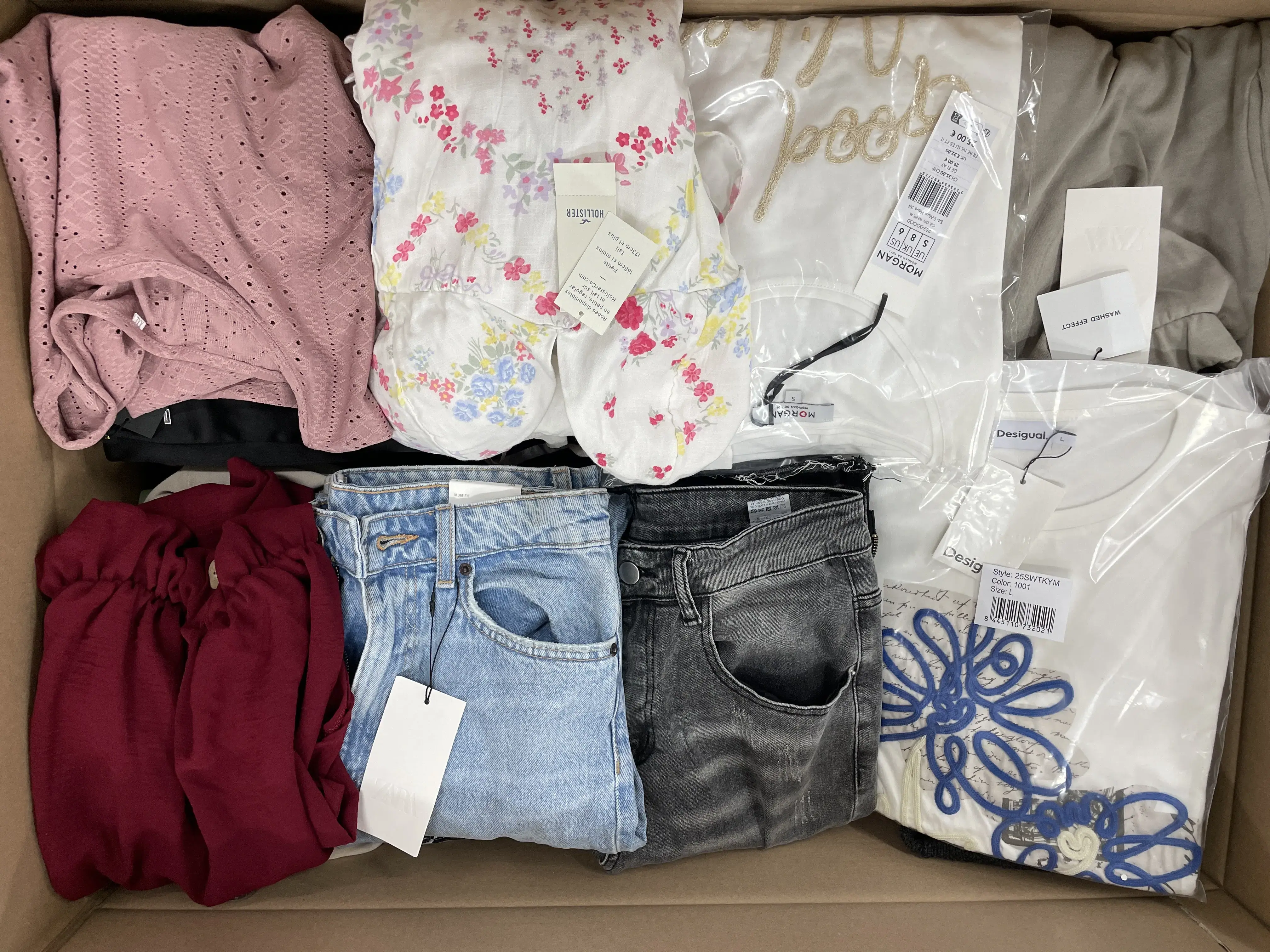 Hollister, Desigual Shirts, Jeans and more