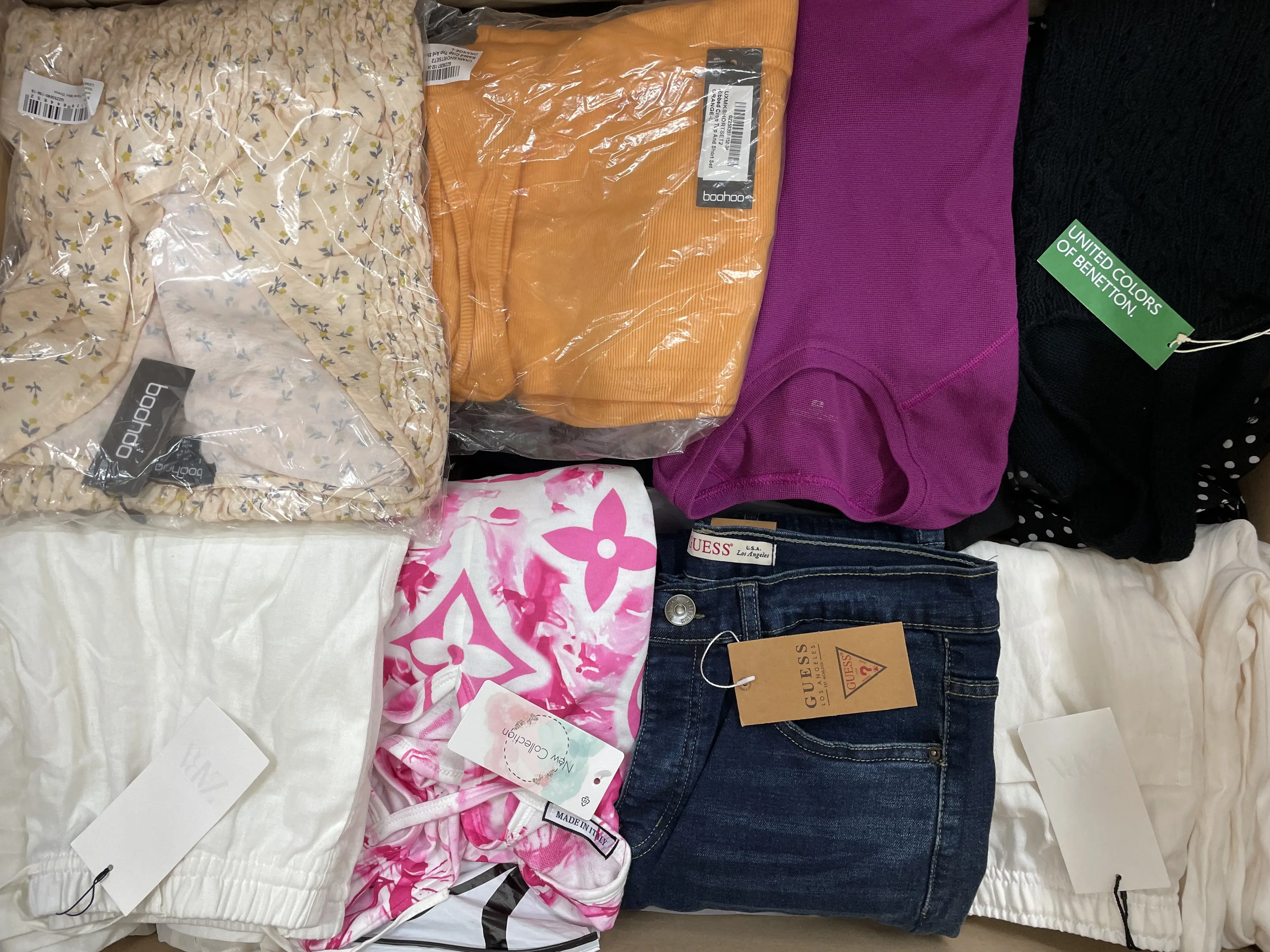 United Colors of Benetton Sweater, Guess Jeans, Boohoo Dress and more