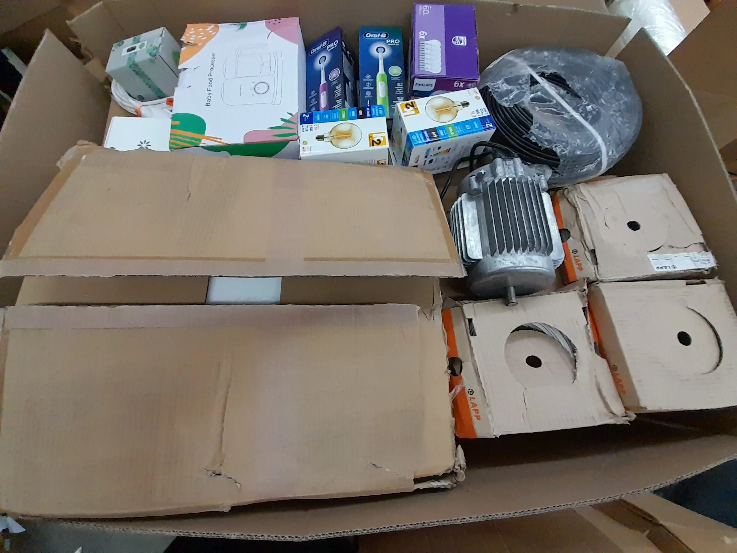 Oral-B Toothbrush, Baby Food Steamer, Cables, Motor and more