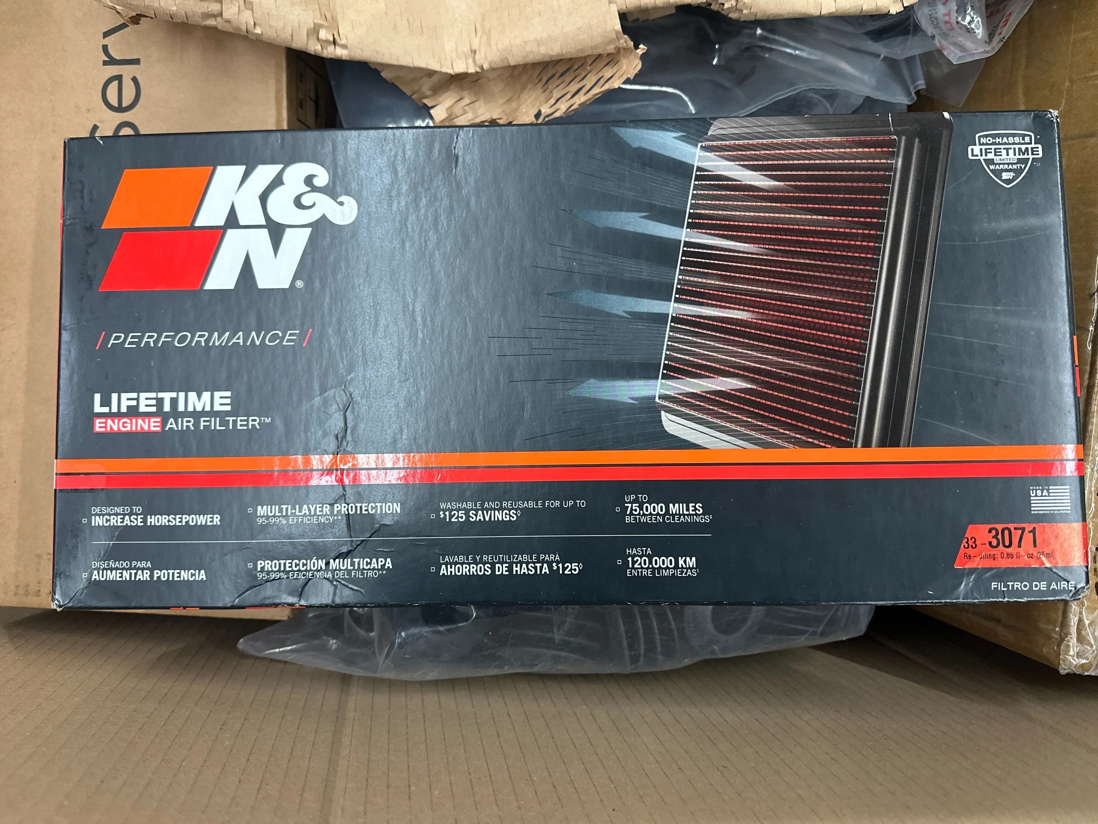 7x K&N Motorluftfilter