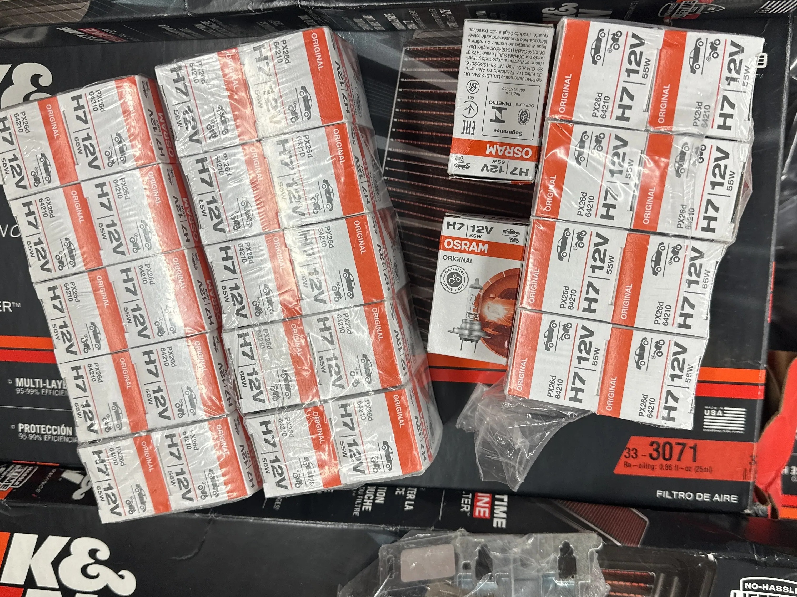 30x Osram H7 Autolampen