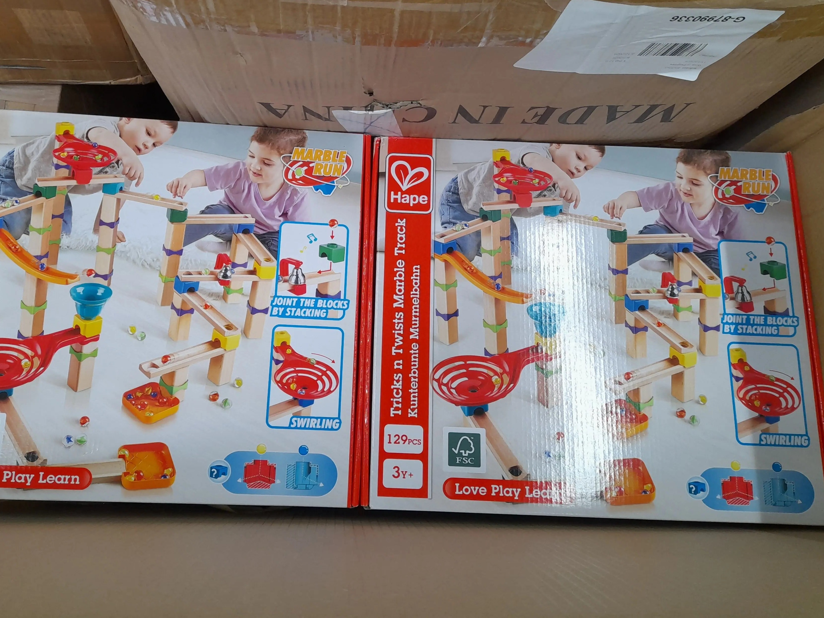 2x Hape Marble Track Sets