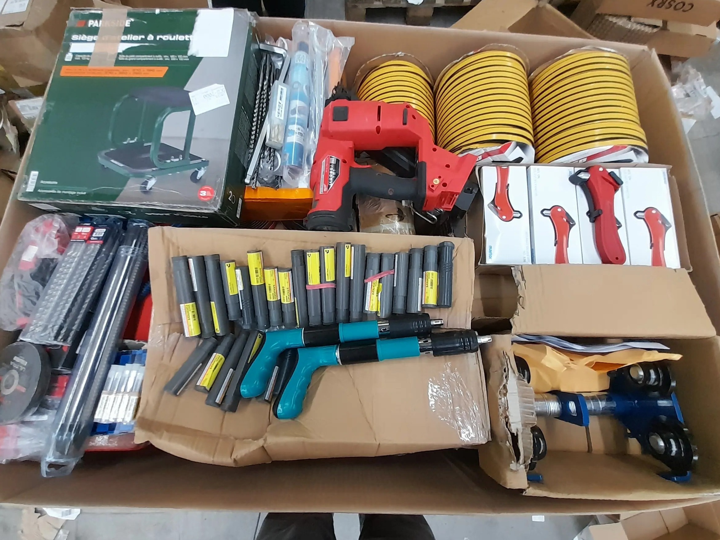 Power Tools, Hoses, Grinding Discs, Markers, Trolley and more