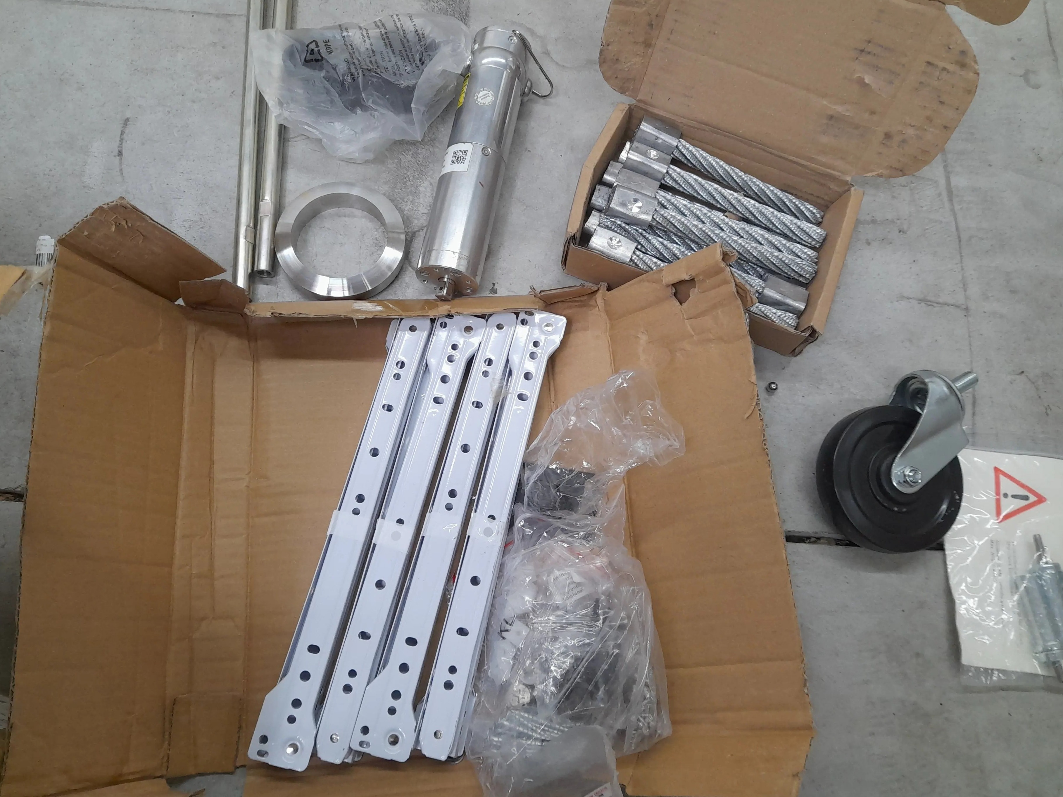 Metal Brackets, Steel Rods, Wire Ropes, Caster Wheel and more