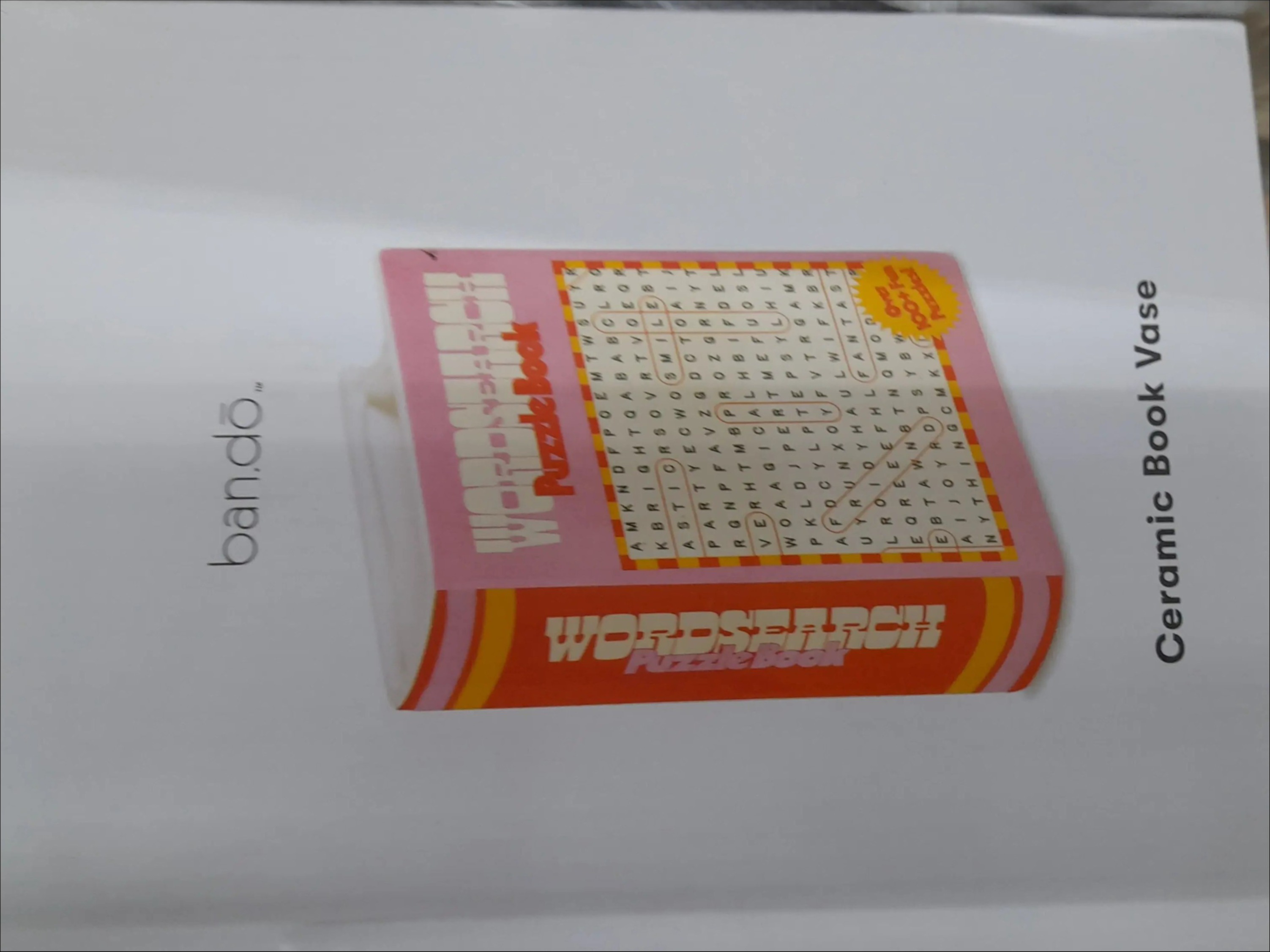 2x Ceramic Book Vase