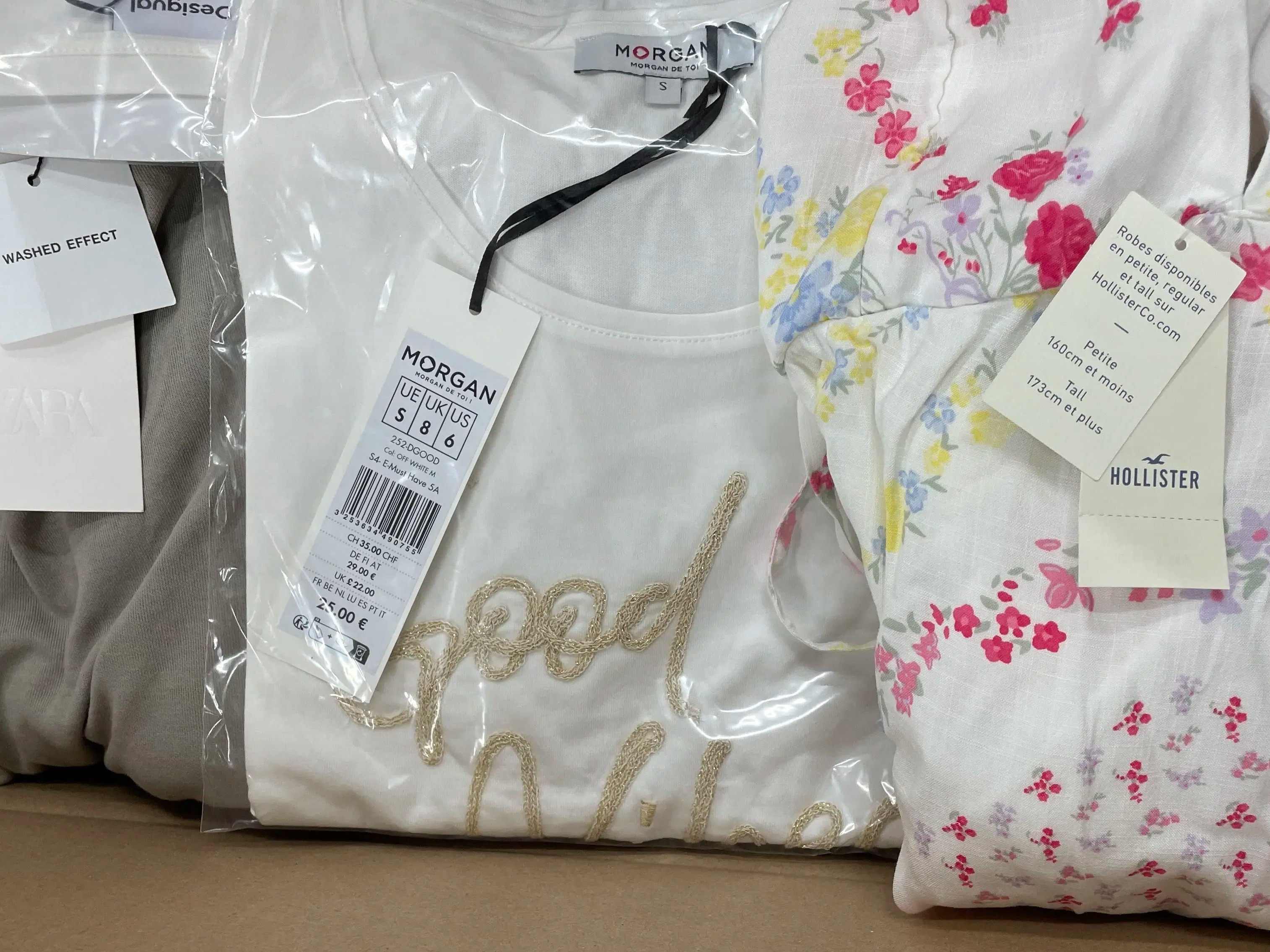 Zara, Hollister Clothing and more