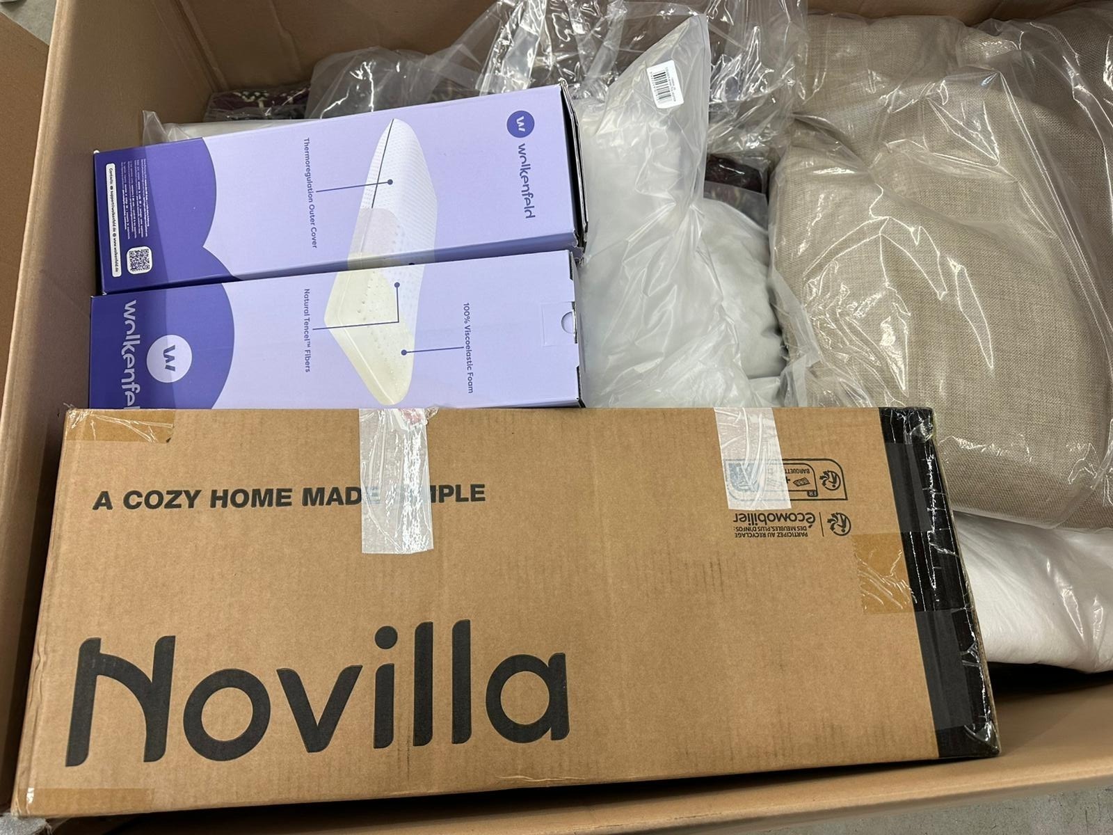 Matratzen, Kissen, Handtücher, Decken und mehr