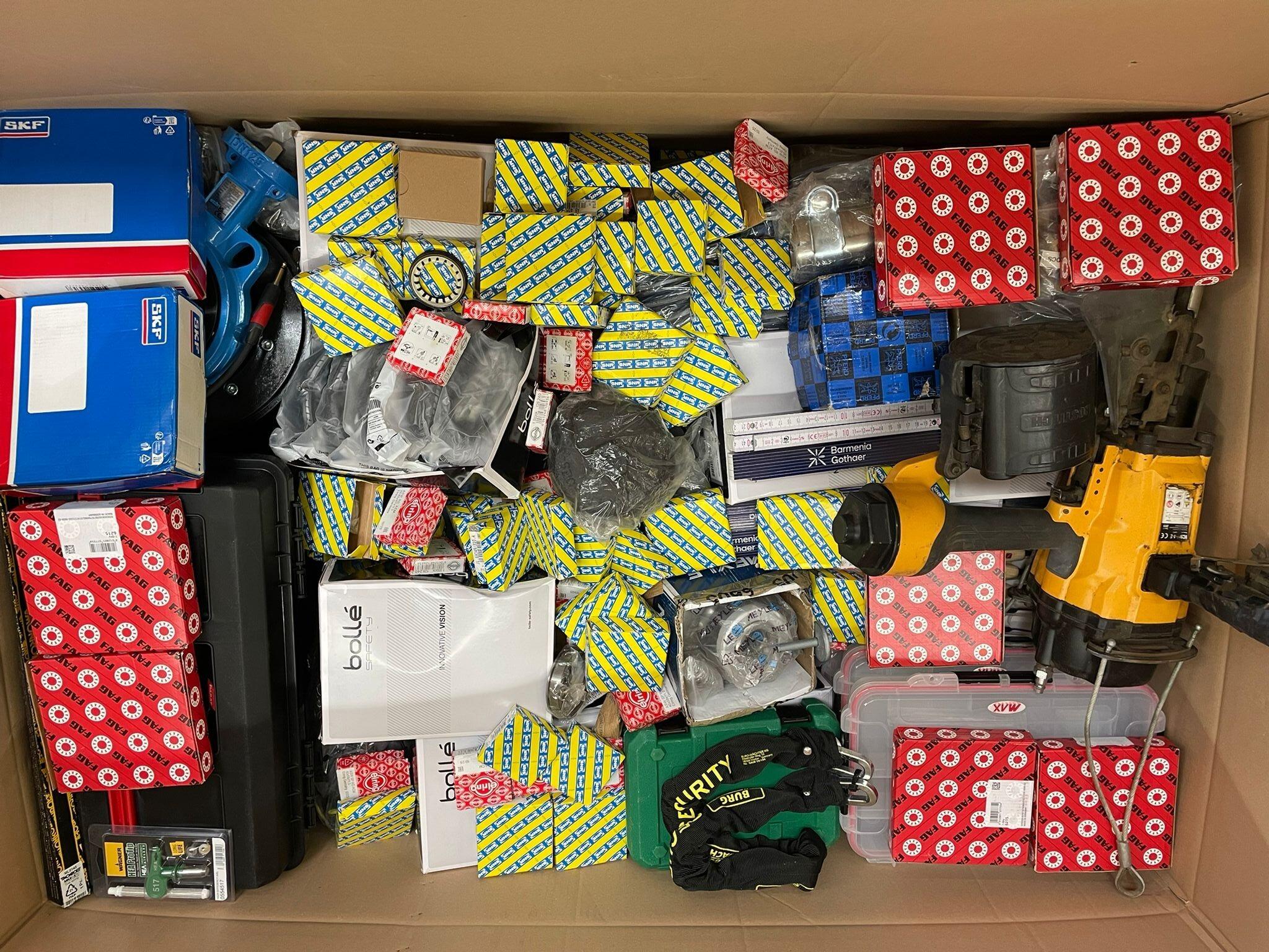 SKF-Lager, FAG-Lager, DeWalt-Werkzeug, Schutzhandschuhe und mehr