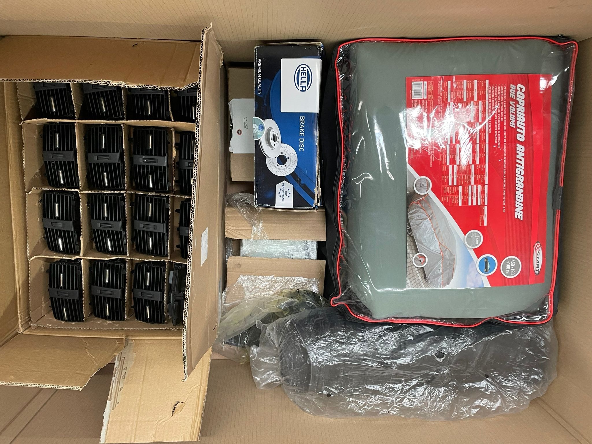 Start-Autoabdeckung, Hella-Bremsscheibe, Auto-Lüftungsgitter und mehr