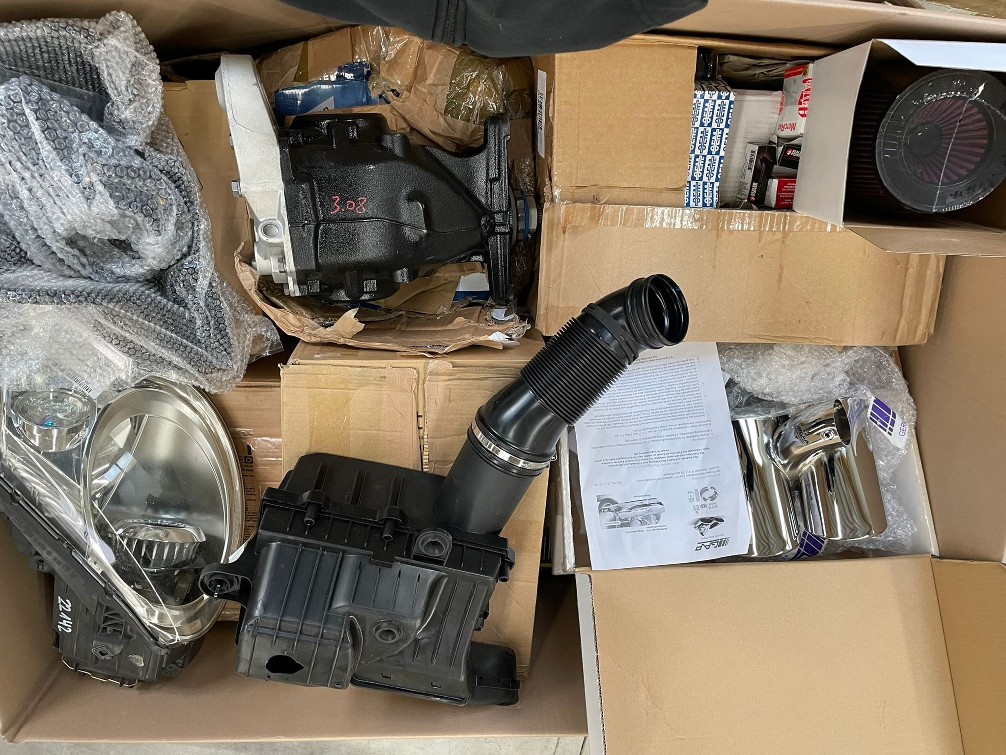 Headlights, Air Filters, Exhaust Tips, Hoses and more