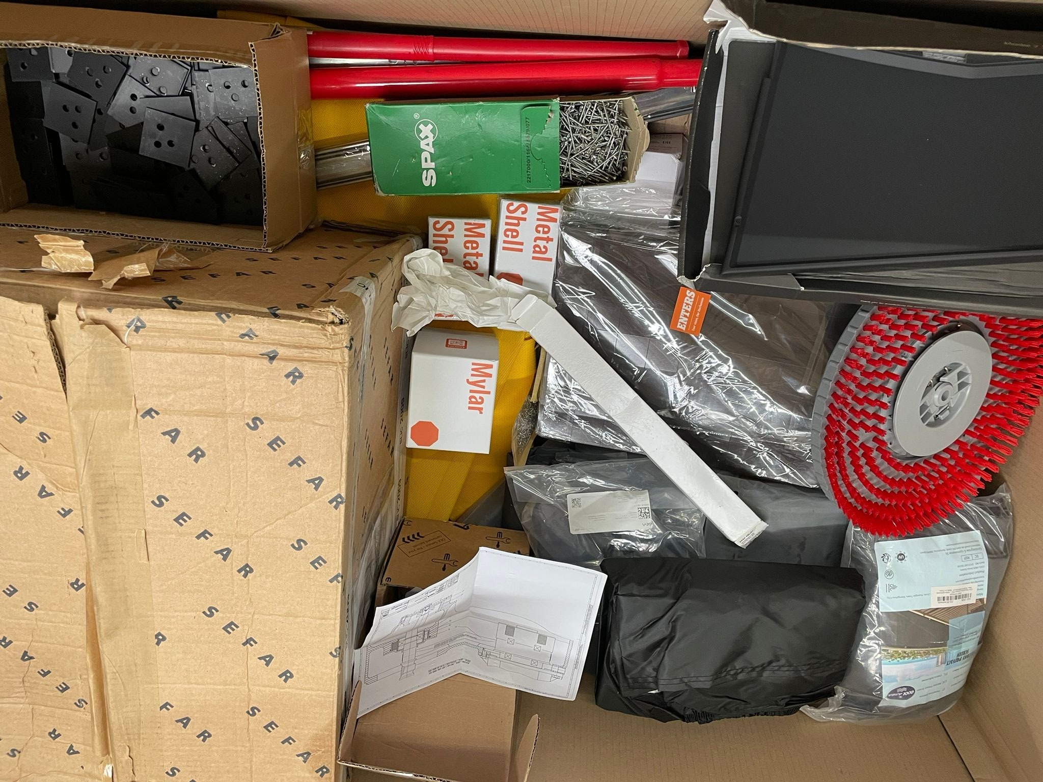 Sefar Tools, Spax Nails, Brushes, Metal Shelves, Sheets, Panels and more