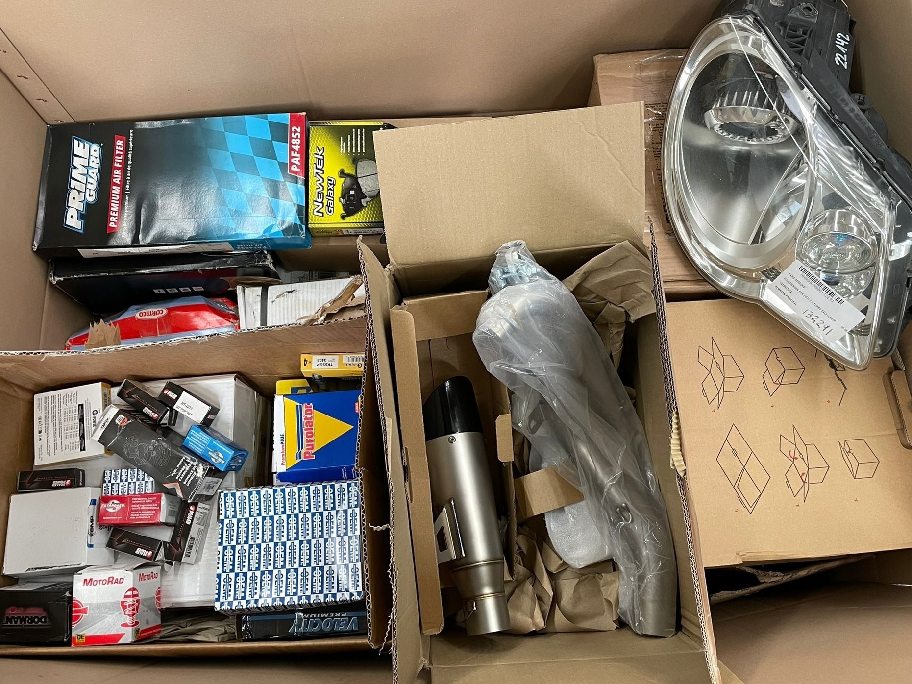 Prime Guard Air Filter, Purolator Air Filter, NewTek Galaxy Air Filter, Headlight, Exhaust Pipe and more