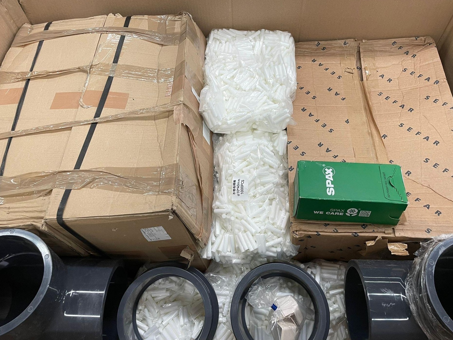 SPAX Screws, Pipe Fittings, Wall Plugs and more