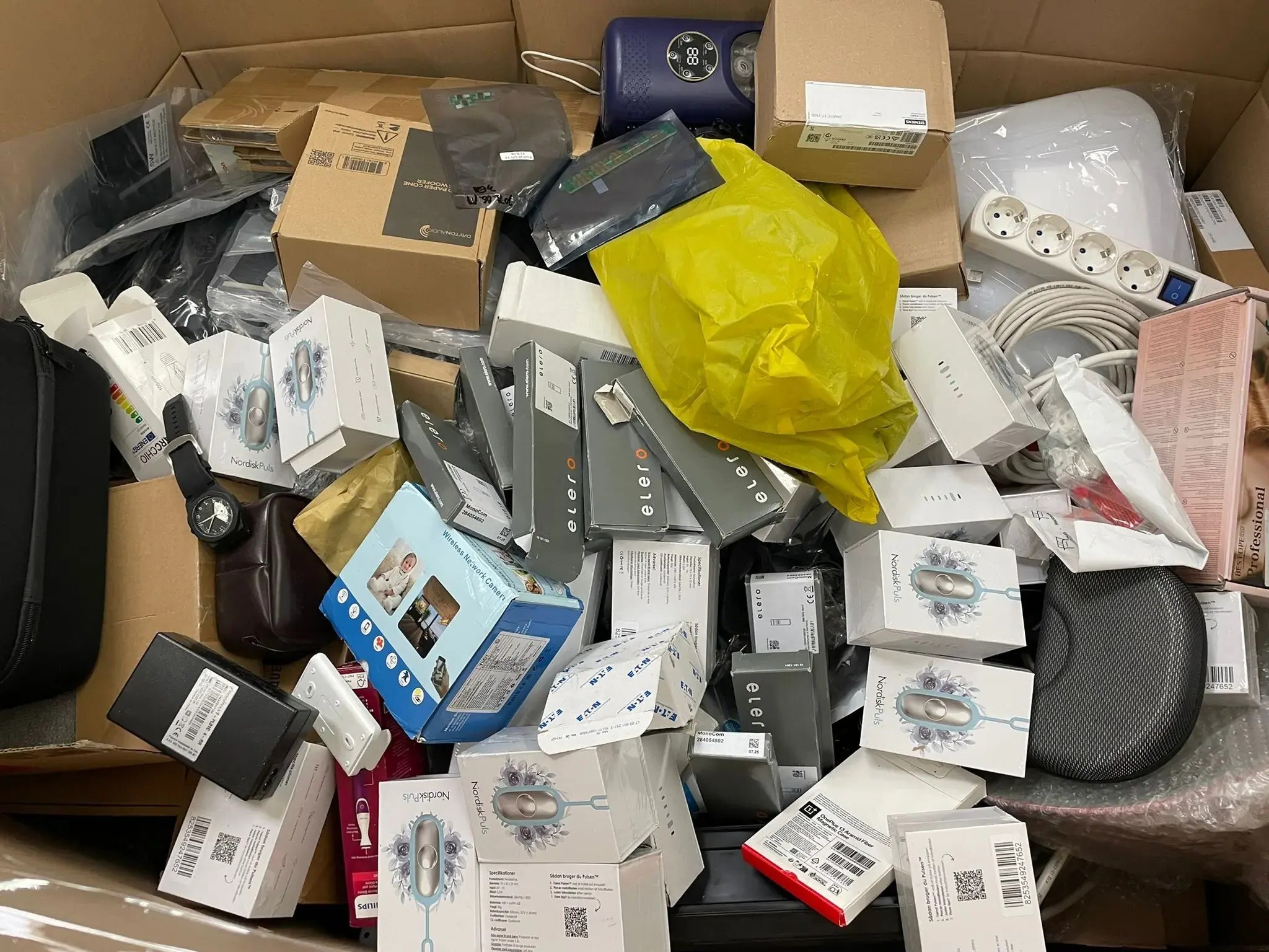 NordicPulse Massager, Elero Remote, Power Strip, Watch, Toothbrush and more