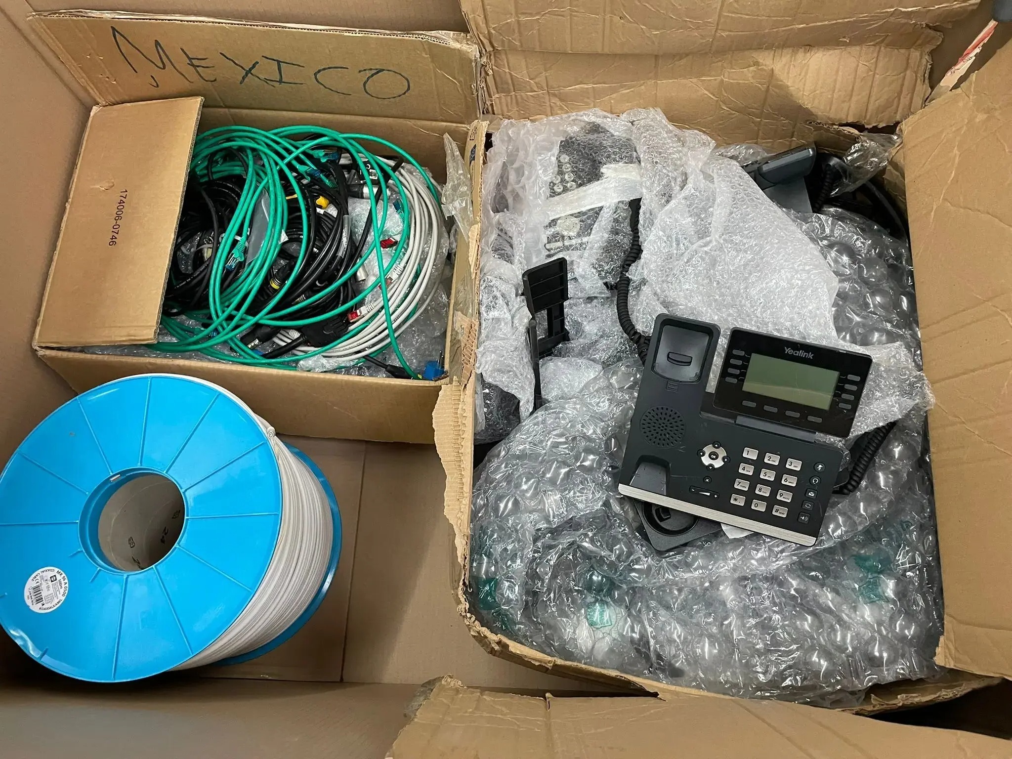 Yealink Telephone, Cables, Wire Spool and more