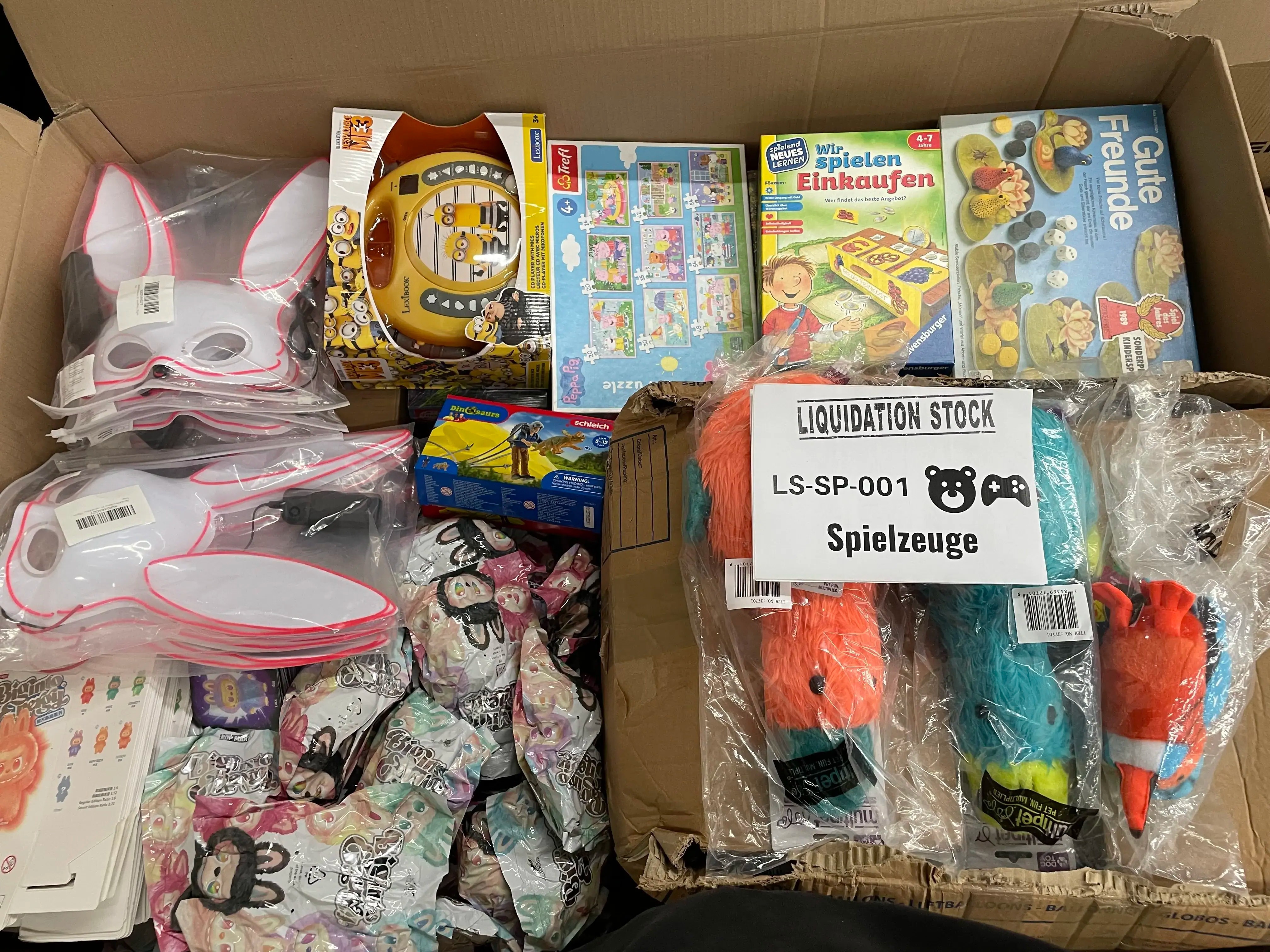 100x Labubu Dolls, Dog Toys, 10x Rabit Mask, Gute Freunde Puzzle, Minions Karaoke and more
