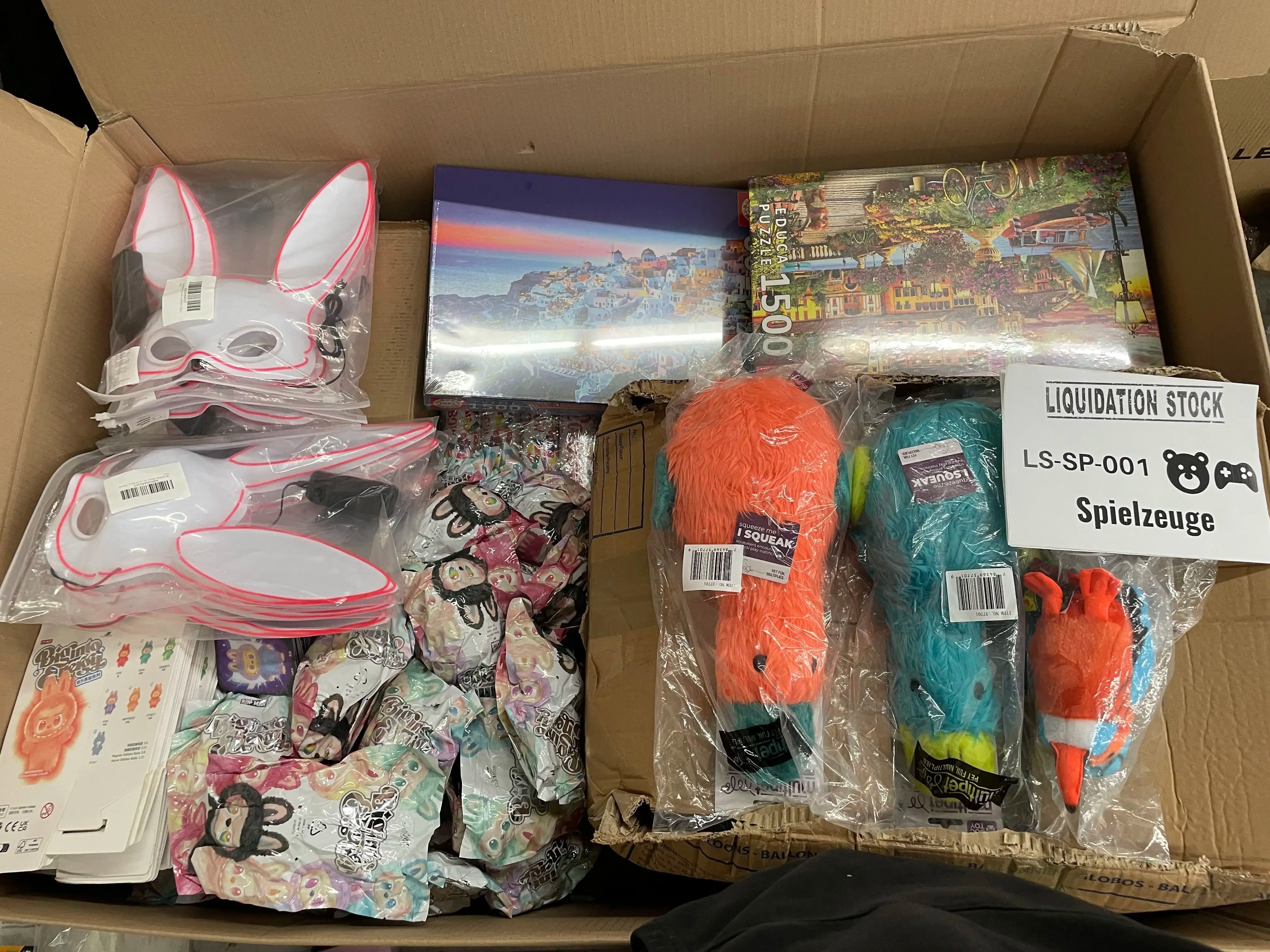 Multipet Toys, Puzzles, Rabit Masks, Labubu Dolls and more