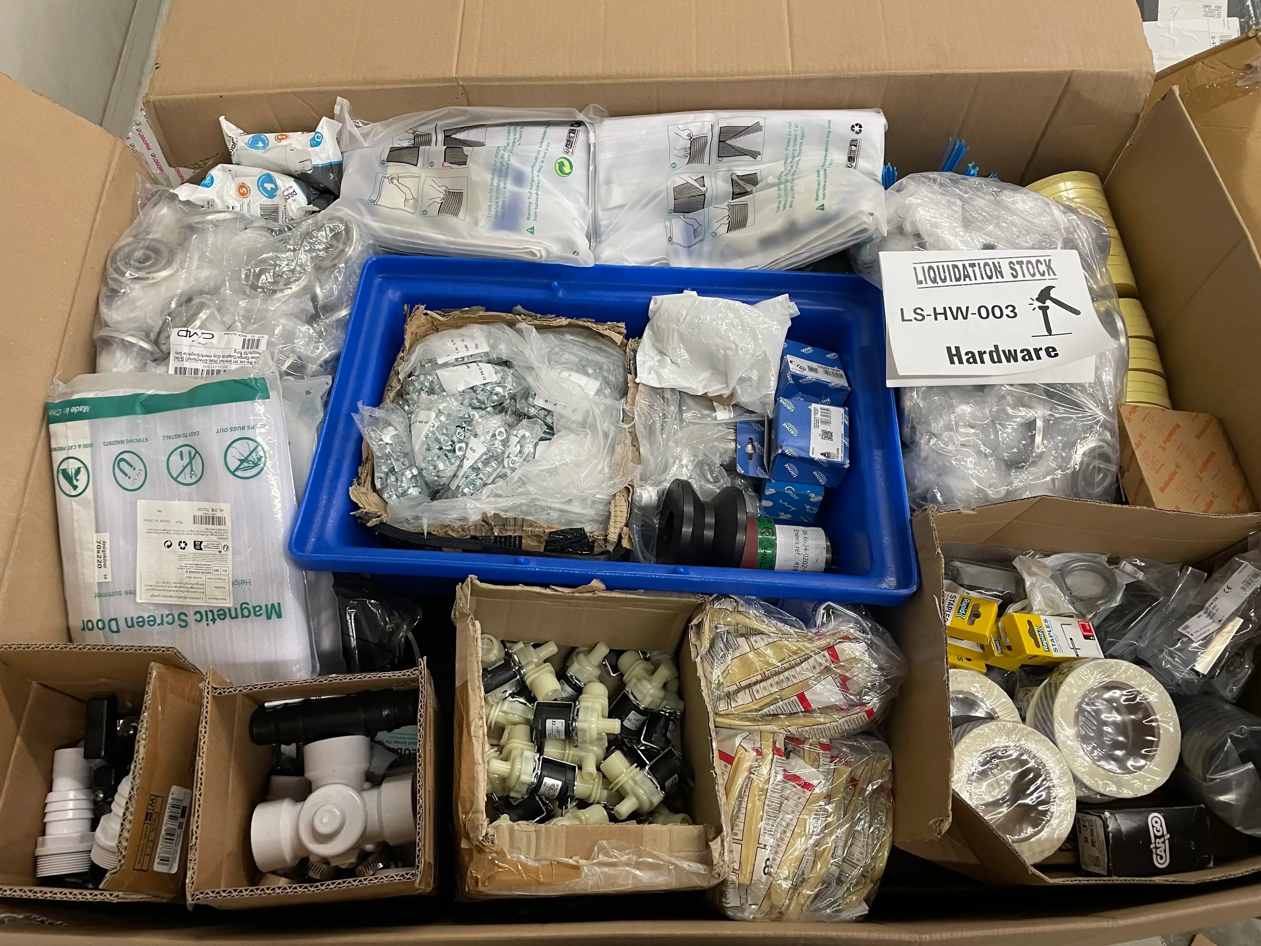 Klebebandrollen, Rohrverbindungsstücke, magnetische Fliegengittertüren, Dichtungen und mehr