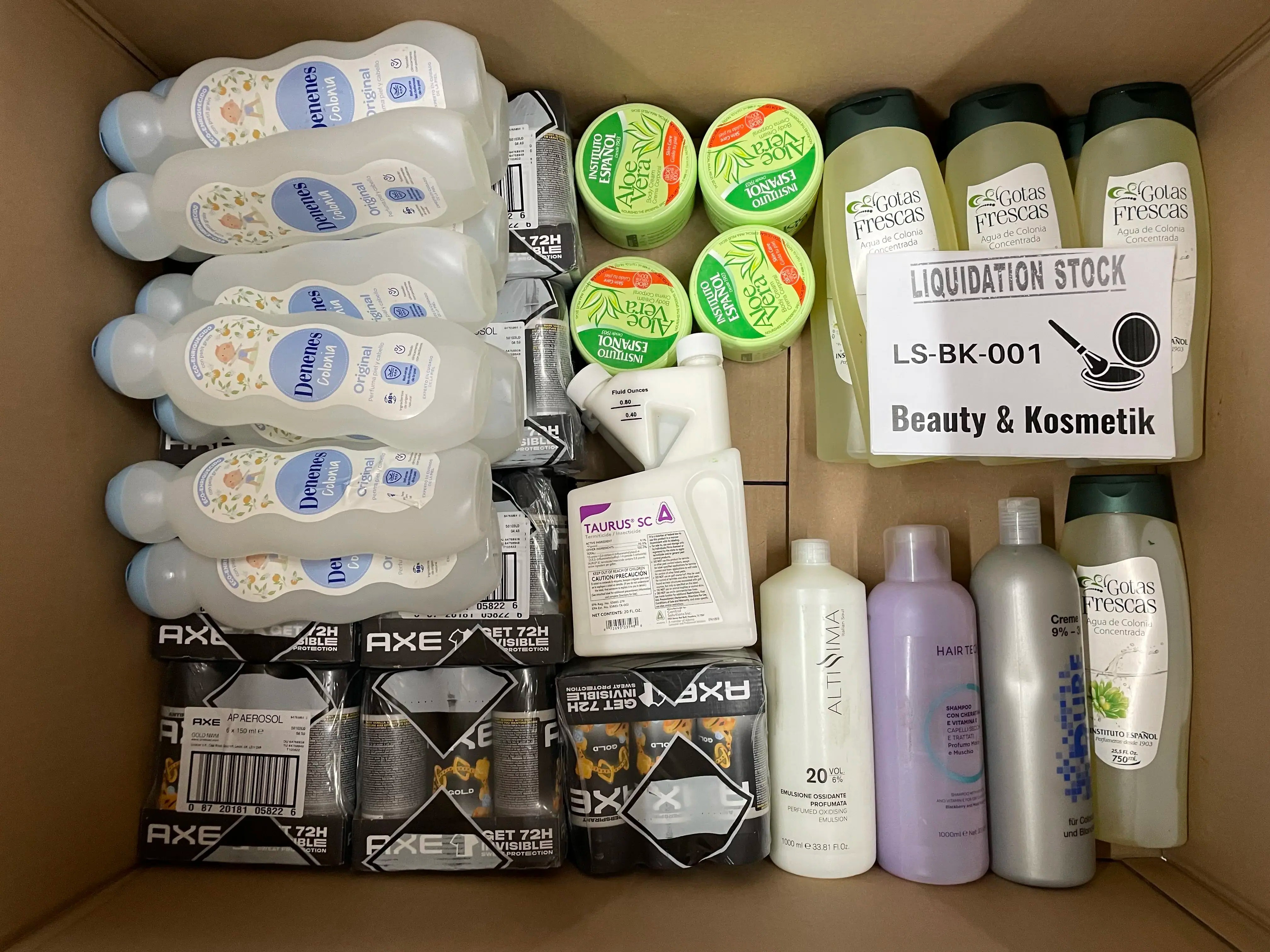 Axe Deodorants, Denenes Cologne,, Hairtech Shampoo, Instituto Espanol Creams, Colas Frescas Shampoo and more