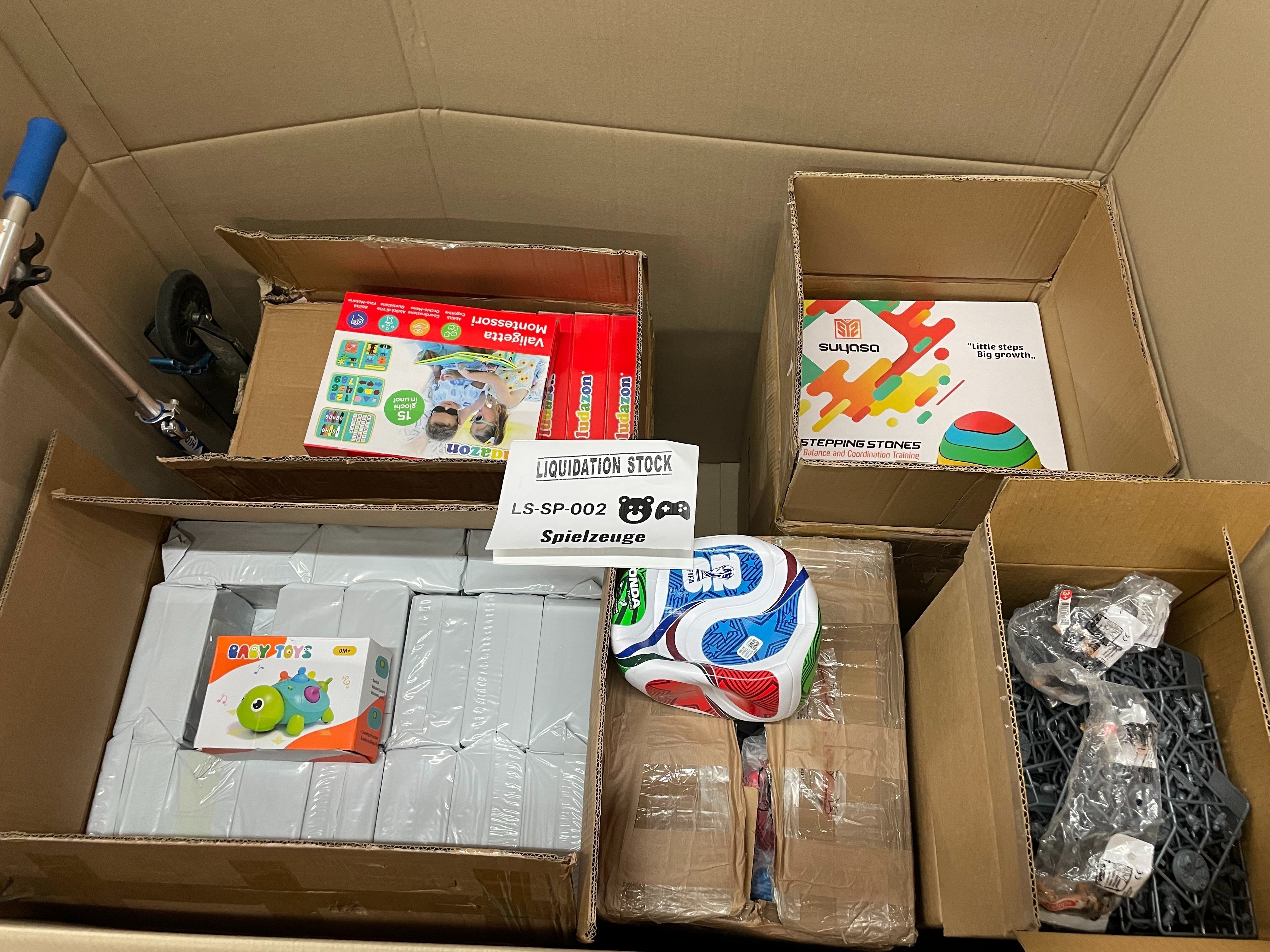 6x Steping Stone Toys, 13x Soccer Ball, Scooter, Toys and more