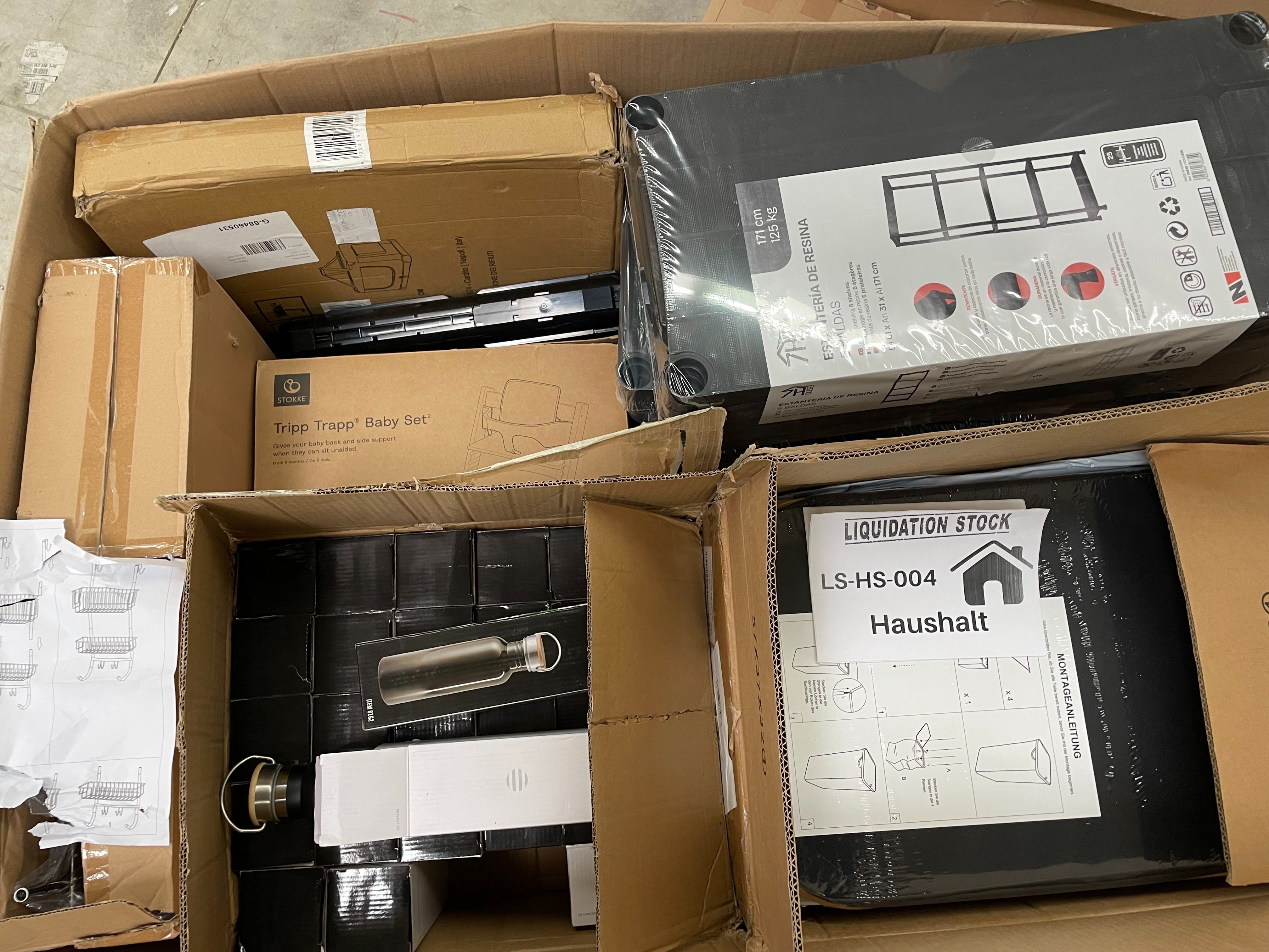 10x Bins Tripp Trapp Baby Set, Shelves, Water Bottles and more