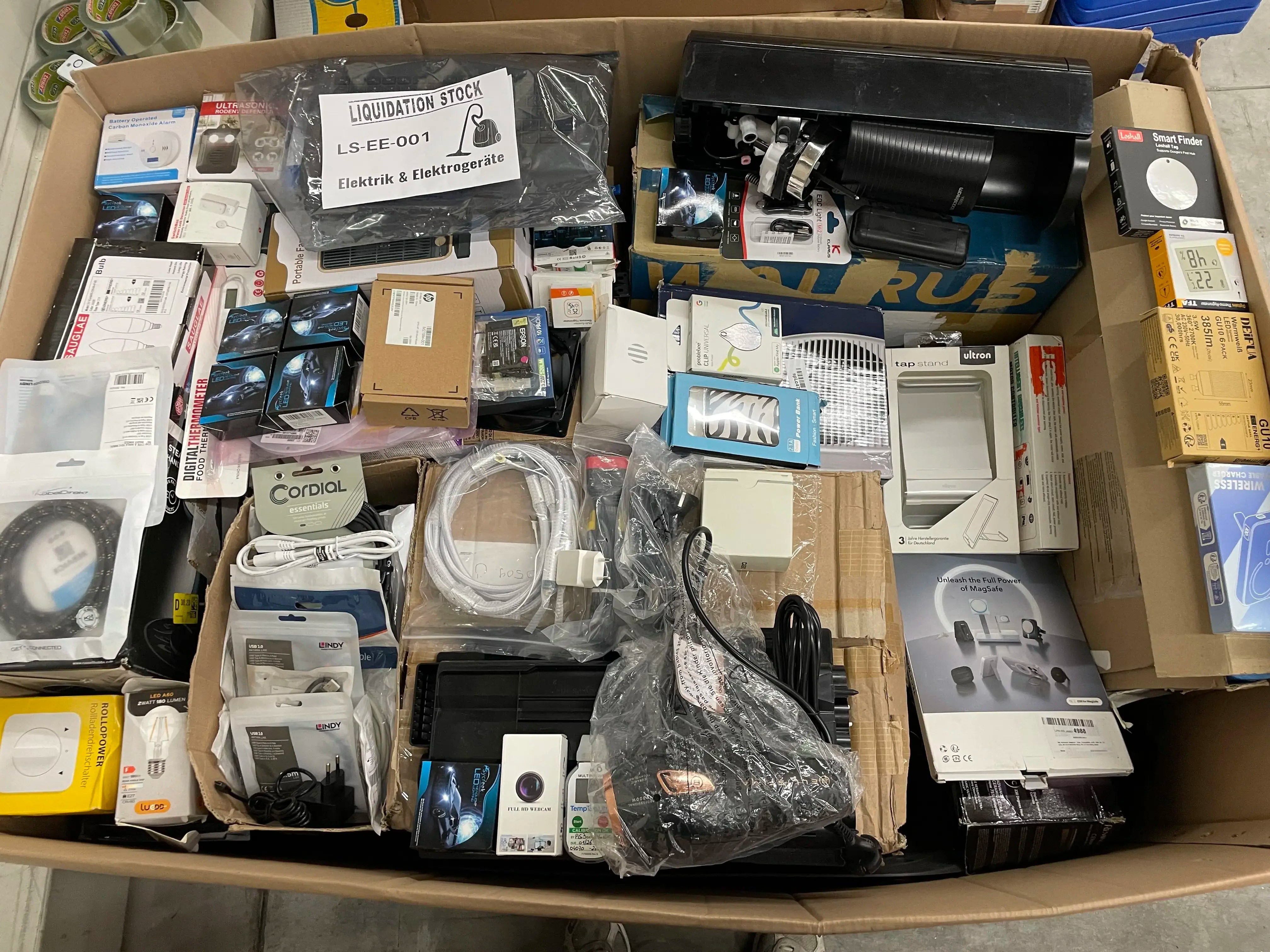 Wireless Chargers, Thermometers, Extension Cords, Smart Bulbs, Cables, Hair Dryers, Adapters, Light Switches, Power Strips, Headphones and more