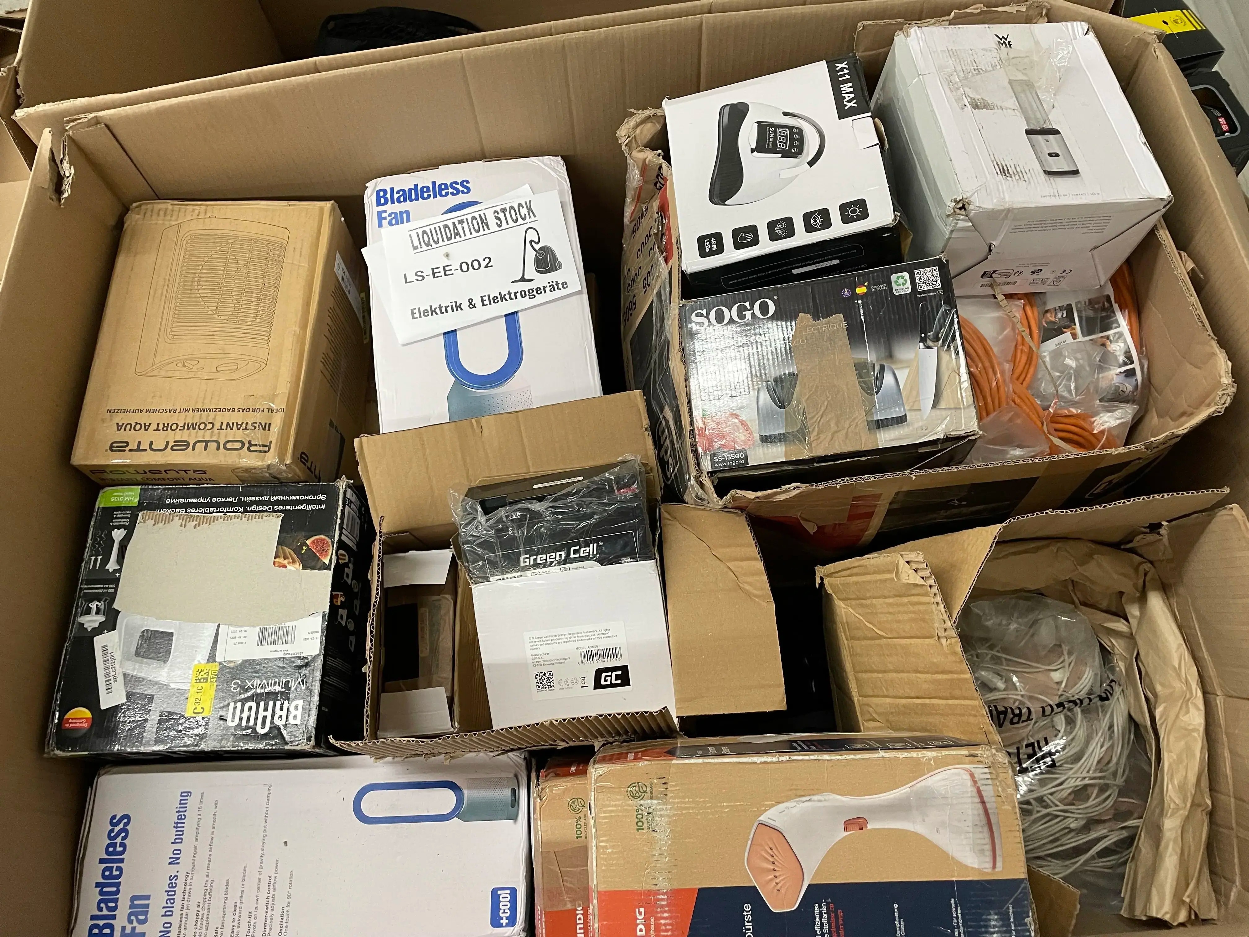 Medisana Foot Massager, Rowenta Heater, Braun Mixer, Sogo Iron, Bladeless Fan and more