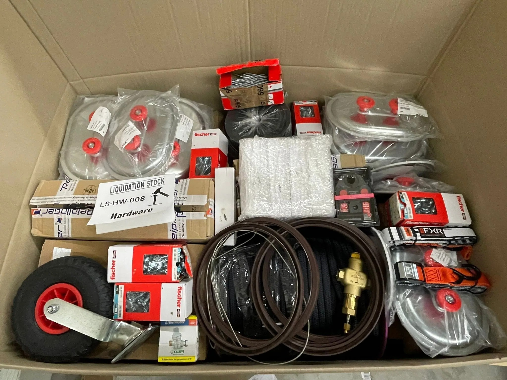 Fischer Screws, Reiplinger Hardware, Wheels, Hoses, Straps and more