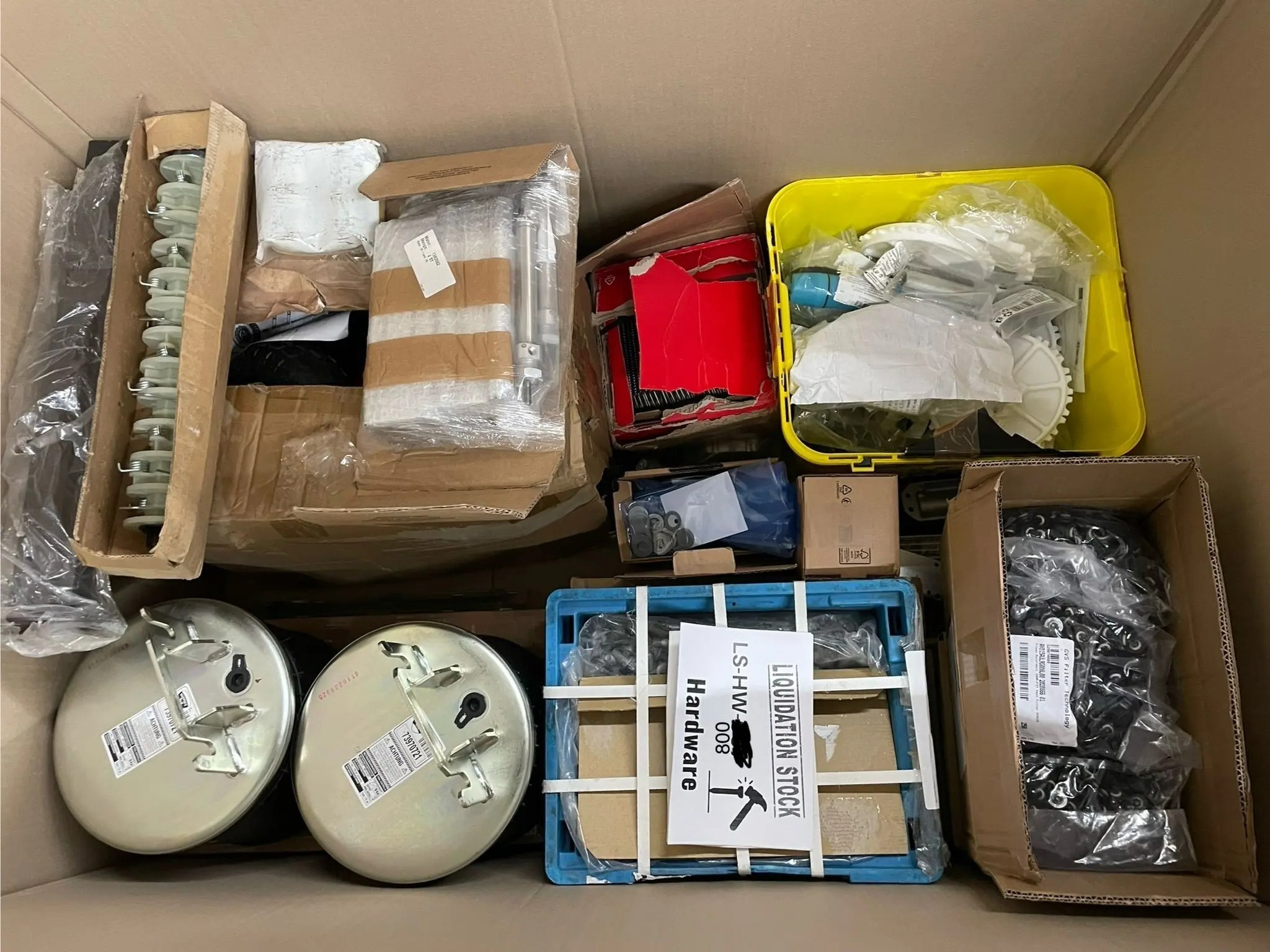 Insulators, Metal Tanks, Gears, Bolts, Screws and more