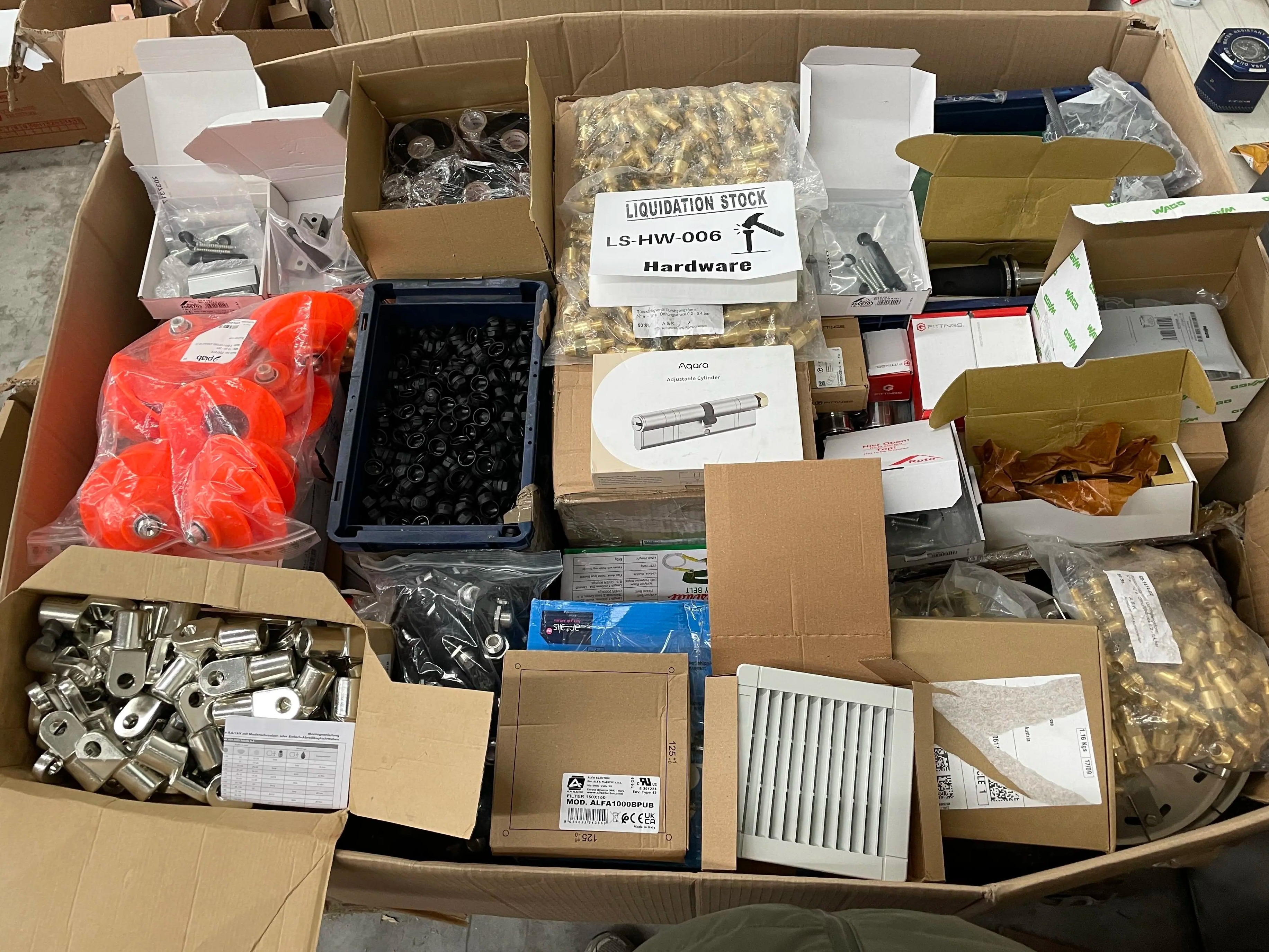 Locks, Casters, Fittings, Filters, Valves, Hinges, Bolts and more