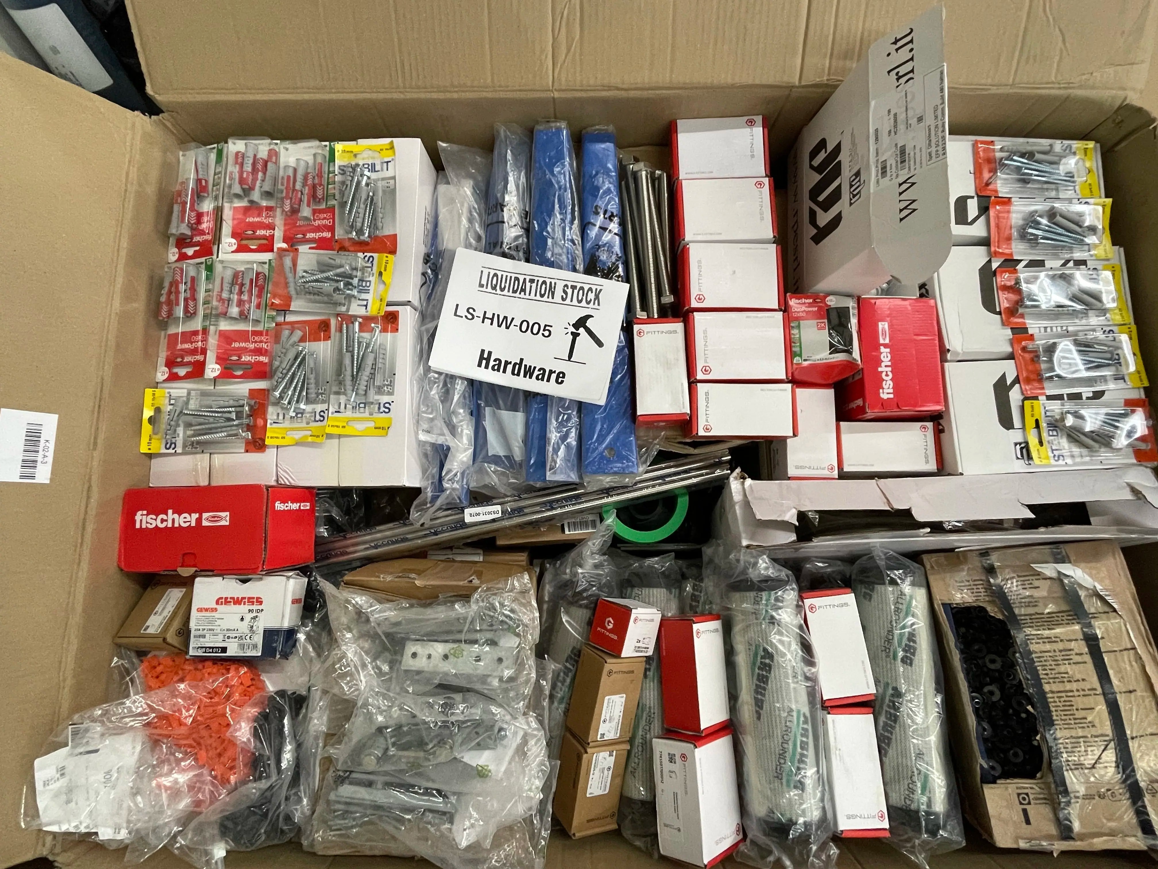 Fischer, Muttern, Bolzen, Schrauben und mehr