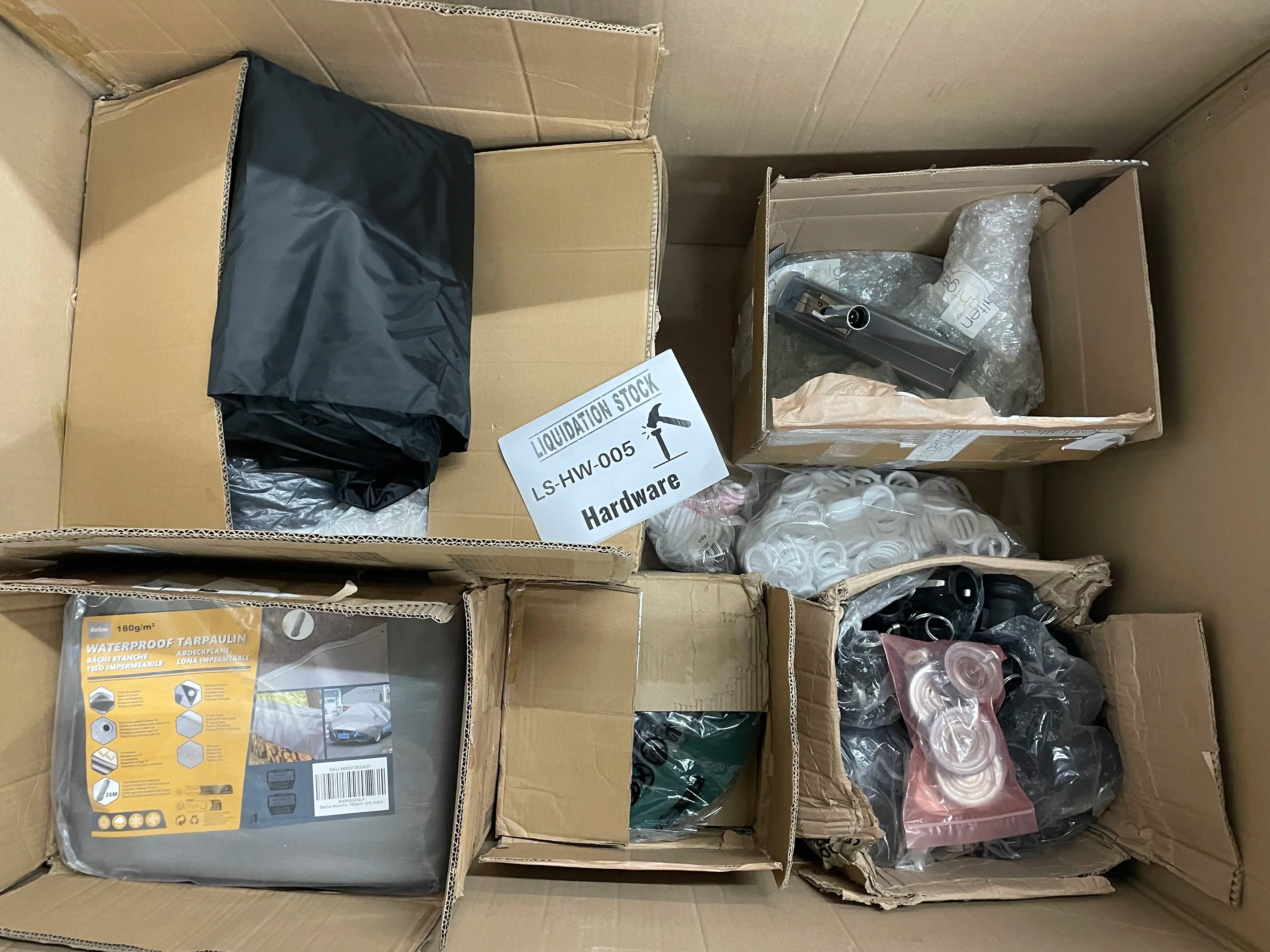 Trapaulin, Muttern, Bolzen, Schrauben und mehr