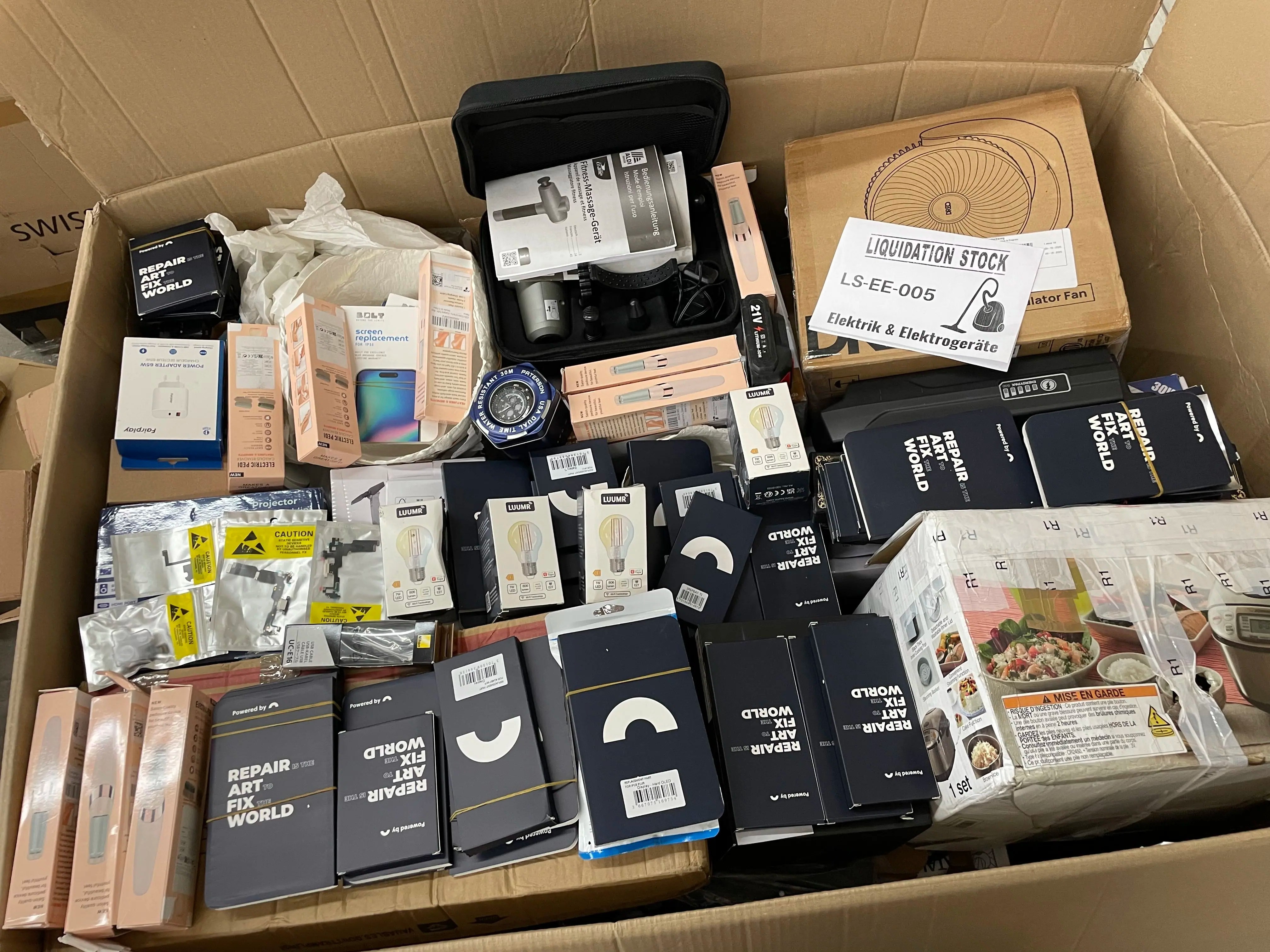 Reiskocher, Massagepistole, Glühbirnen, Chips, Drohne, Handyhüllen und mehr