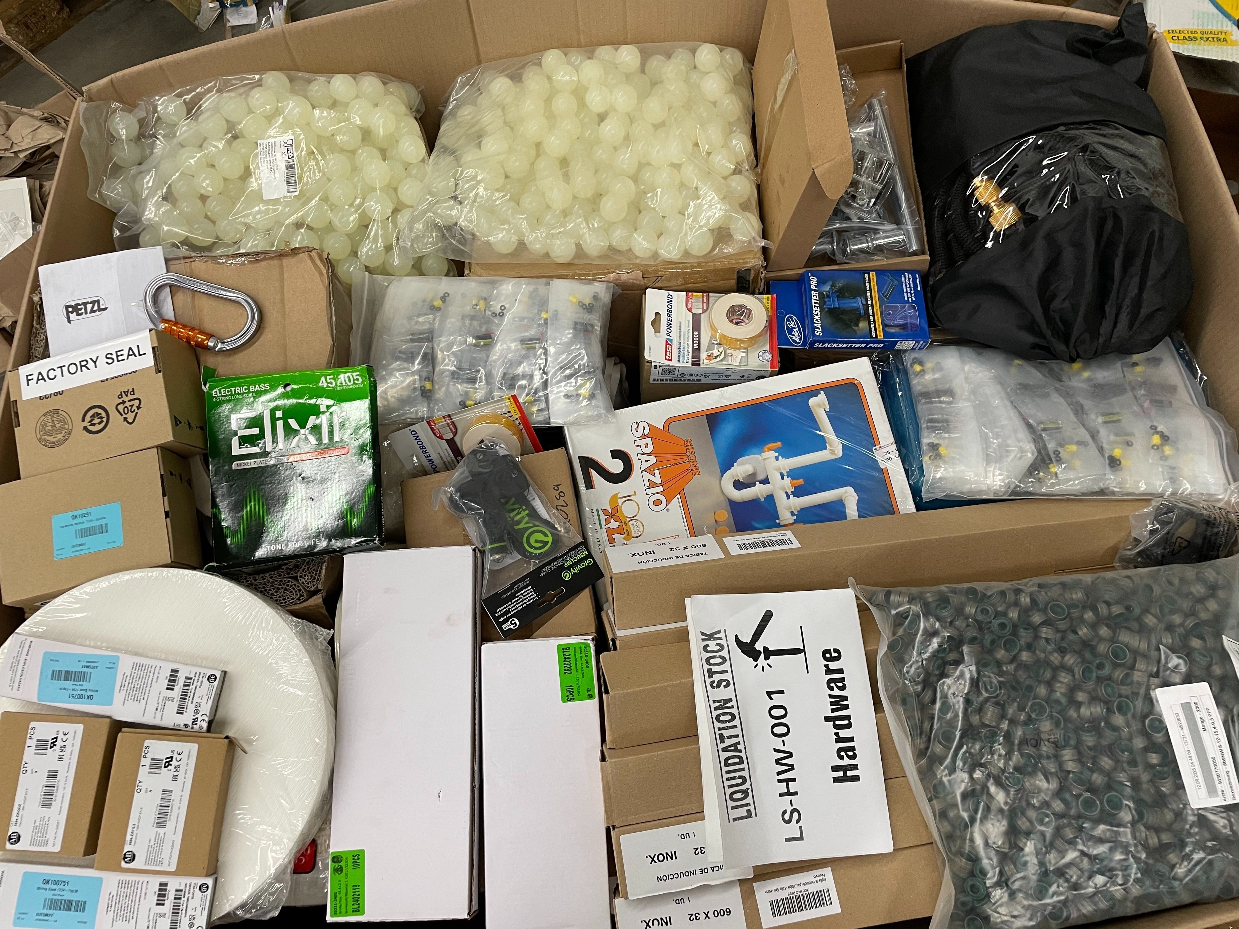 Tape, Carabiner, Filters, Fittings, Screws, Nuts and more