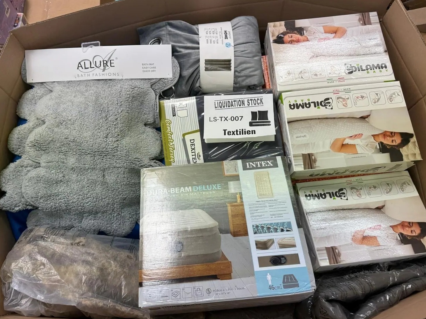 Allure Bath Mat, Intex Airbed, Pillows, Curtains, Blankets and more