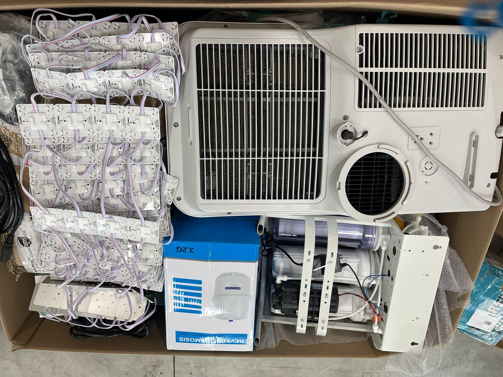 Klimaanlage, LED-Module, Steckdosenleisten, Wasseraufbereitungssystem und mehr